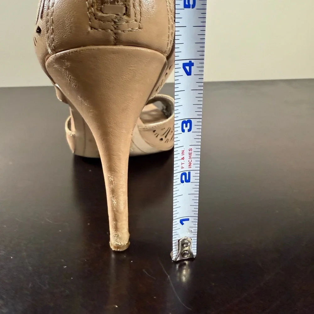 Sam Edelman Leather‎ Stiletto Heel Sandals zip back Sz:9 Mobwife